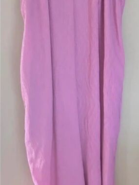 Lilac Jumpsuit with Fluid Drape, Adjustable Straps, and Pockets